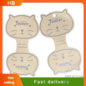 HB 50PCS White Folding paperboard adult childrens hair clip paperboard hair rope card hair ornament headdress packaging material