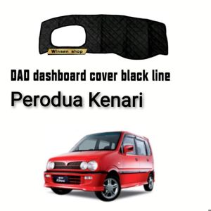 winsenshop Perodua kenari dashboard cover black line non slip mat