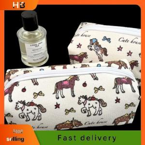 HB 1Pcs Creative Cute Pony Pencil Case Large Capacity Storage Pencil Bags Multi-Functional Stationery Organizer Bag