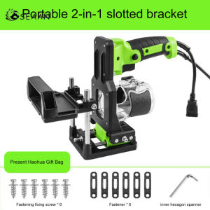 ⭐️【Local warehouse+COD】⭐Woodworking Tools 2 In 1 Slotting Bracket Mortising Jig Invisible Fasteners Punch Locator Linear Track for Trimming Machine DIY