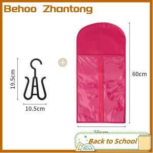 Behoo Long Hair Extensions Storage Bag Non-Woven Dust Proof Wigs Carrier Bags With Hook For Home Organizer Wig Packing Bag