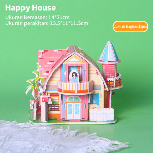 COOLToy DIY Mainan Puzzle 3D Paper HOUSE Maina Puzzle Edukasi