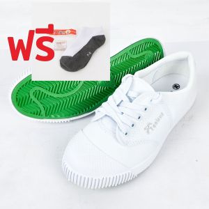 รองเท้าฟีบัส Feebus พื้นเขียว [ฟรีถุงเท้าข้อสั้น] เสริมขอบกันเสียดสีข้อเท้า รุ่น FB6219 ราคาคุ้ม