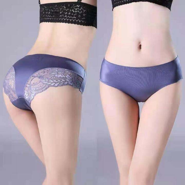 Women Ladies Sexy Lace Panty Seamless Silk Underwear Lazada Ph 7618