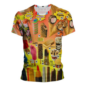 [Local Stock] VCC Ice Cream Graphic T Shirt for Men Clothing Fashion 3D Print Ice-cream T-shirt Pop Summer Short Sleeve Funny Kids Tops Tee Shirts