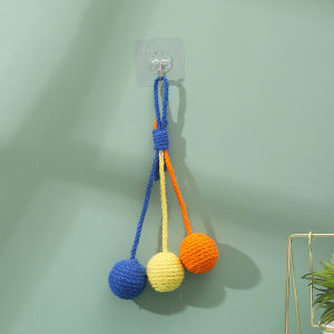 AP AIMAYAPET Cat Toy Interactive Colorful Hanging Wall Chew Catnip Sisal Scratching Ball Training Toys for Cats
