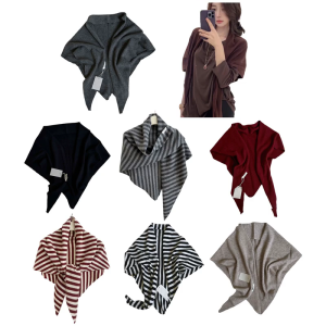 Women Oversized Wool Scarf Winter Shawl Wrap Soft Warm Triangular Design Cold Weather Neck Protection