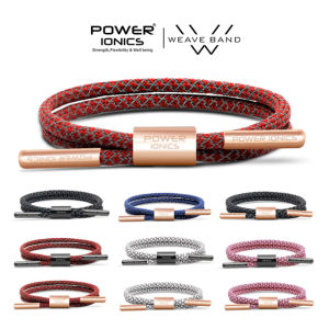 FDA Registration Power Ionics Reflective Braided Rope Titanium Germanium Wristband Bracelet Balance Energy Body Free Lettering