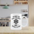 Funny Ship Boat Nautical Compass Mug Cup,I'm Sorry For What I Said While Docking The Boat Ceramic Mug-11oz Coffee Milk Tea Mug Cup,Pontoon Boat Owner Professional Sailor Fisherman Angler Gifts. 