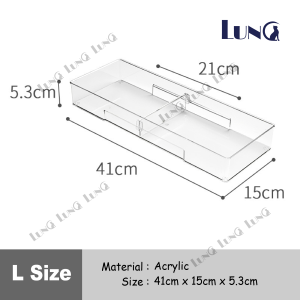 Acrylic Desk Drawer Organizer For Makeup Cutlery Cosmetic Pen Paper Storage Organiser Box