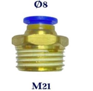 [Combo 5 cái] Đầu nối hơi phi 8 răng ngoài 9.6 - Đầu nối nhanh phi 8 ren ngoài 9.6 - PC 0801