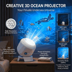 Colorful Fantasy Rotating Projection Lamp Star Light Projector Galaxy Star Moon Night Light Atmosphere Decorative 小夜灯 星空灯