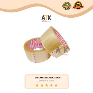 Lakban Bening Coklat Daimaru 90 Yard atk