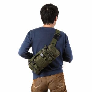 6L Multi-Functional 3P Military Tactical Shoulder Bag Waterproof Outdoor Hunting Fishing Camouflage Waist Pack Photography Carry Bag Durable Cycling Chest Bag