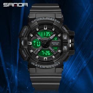 SANDA New Listing Original Men Watch Sports Luxury Mens Fashion Brand Waterproof Countdown Watch LED Outdoor Swimming Multi-function Mens Watch for Men