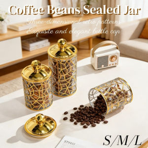 Coffee Beans Sealed Jar with Lid Tea Leaves Food Storage Leak Proof Canister Airtight Container