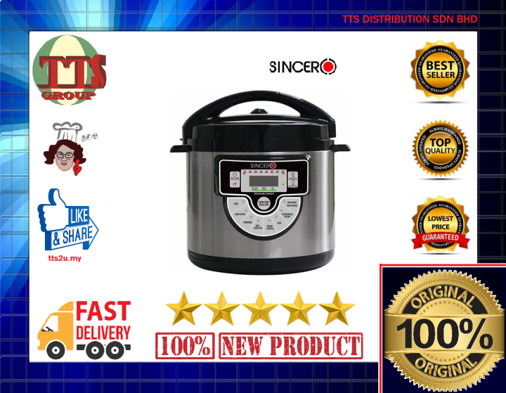 TTS SINCERO IN MULTIFUNCTIONAL 6L PRESSURE COOKER (BLACK