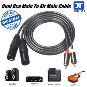 JIANTAI 1.5M Dual Rca Male To Xlr Male Cable 2 Xlr To 2 Rca Plug Adapter Hifi Stereo Audio Extension Cable for Miniphone Speaker
