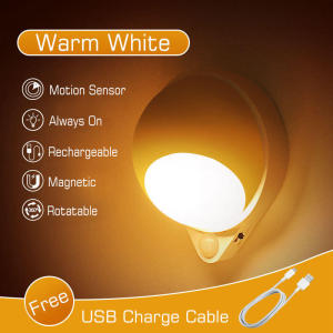 Rechargeable Wall Lamp USB Charging LED Night Light Wall Light Human Motion Sensor Sconce Inddor Lighting Bedroom Living Room