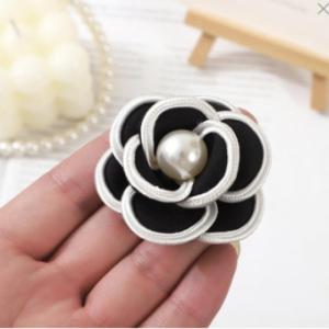 MillionGrid Vải Màu Đen Hoa Trà Hoa Trâm Cài Cho Phụ Nữ Trâm Pins Váy Áo Sơ Mi Phụ Kiện Thời Trang Quà Tặng