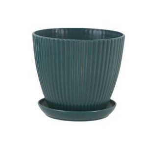 HESSIN With Tray Flower Pot Thickened Resin Vase Colorful Removable Plant Container Succulent Rose