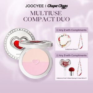 JOOCYEE x Chupa Chups MULTIUSE COMPACT DUO 3-in-1 Powder+Blush+Highlighter Makeup oil control