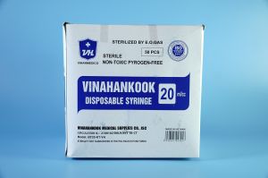 Hộp 50 bơm tiêm 20cc VINAHANKOOK bơm tiêm y tế xilanh 20ml vô trùng - Tặng kim / Nhiều cỡ