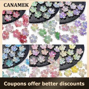 【 CANAMEK 】 50Pcs New 19MM Acrylic Cherry Blossoms Flower Beads Petals Charm Connectors Diy Earrings Hair Jewelry Making Resin Acessories