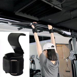 2PC Weight Lifting Grip Hooks Lifting-Hook Hand-Bar Fitness Wrist Straps