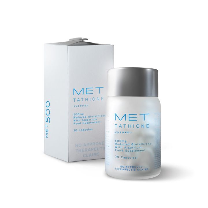 NEW Met 500mg Capsules (Met Tathione 500mg Glutathione Capsules with  Algatrium) | Lazada PH