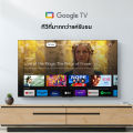 TCL ทีวี 75 นิ้ว LED 4K UHD Google TV รองรับ WiFi รุ่น 75V6B ระบบปฏิบัติการ Google/Netflix & Youtube, Voice search, Edgeless Design, Dolby Audio,HDR10,HDMI 2.1,Dynamic Color Enhancement,AiPQ,Frameless. 
