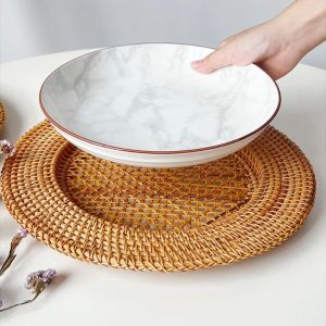 FEELDG Kết cấu dệt Tấm lót ly dệt Lưới rỗng Cách nhiệt Tấm lót đĩa ăn  Đế lót ly trà Phụ Kiện Trà Đạo