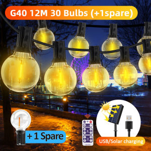 Đèn dây năng lượng mặt trời chống nước ngoài trời cho tiệc cưới nhà hàng khách sạn tiệc Giáng sinh