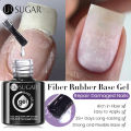 UR SUGAR 7ML Fiber Rubber Base Gel for Broken Nail Repaired Fiberglass Clear Quick Building UV Construction Gel Soak Off Varnish. 