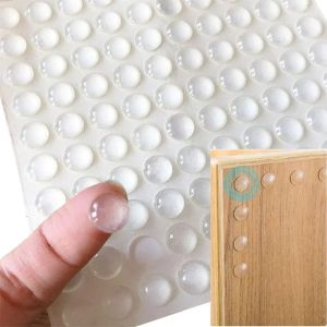 100pcs/64pcs Transparent Silicone Granules Door Handle Sticker Self-Adhesive Anti Bump Soft Silicone Cushioning Anti Slip Mat