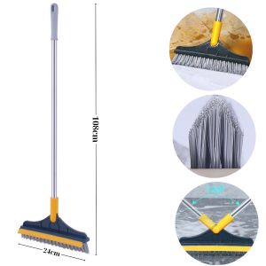 Chổi chà sàn nhà tắm thông minh thiết kế đầu gạt nước và đầu chổi xoay 120 độ quét nhà siêu sạch mọi góc bẩn