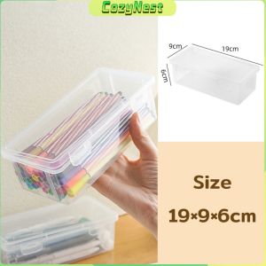 C.N. Transparent Plastic Pencil Box School Stationery Supplies Large Capacity Waterproof Storage Box