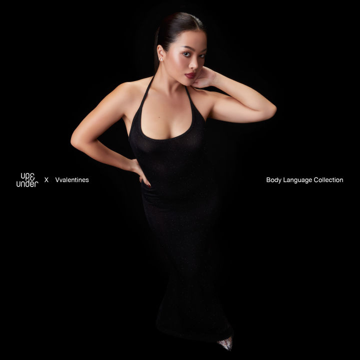 New Slant Maxi Sparkle Dress: Black main image 0