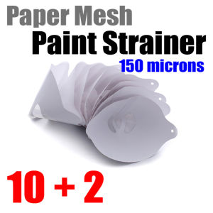 Paint Strainer / 10 pcs Paper Mesh 150 microns 10 plus 2