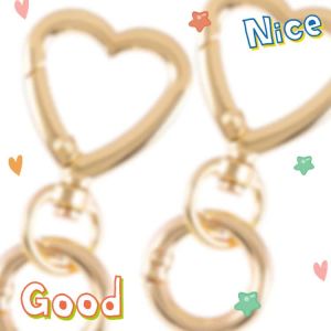 Heart Keychain Bag Charm Ring Keyring for Women Men Spring Ring Buckle Keychain Accessories for Bags Purse Handbag