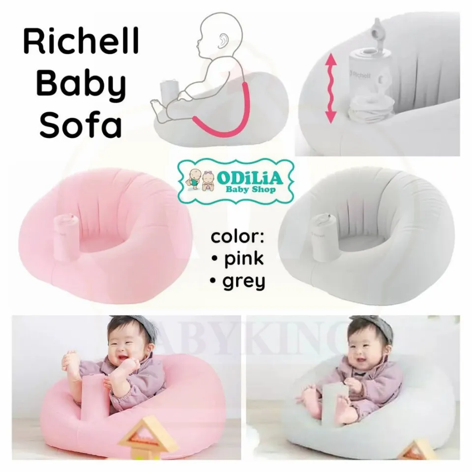 Original Richell Soft Baby Sofa Baby Floor Seat 3 Colors Choice Lazada