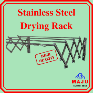 MAJU ANTI RUST Premium 4 Rods Stainless Steel Retractable Clothes Drying Cloth Rack Rak Penyidai Baju Bear UP TO 70KG