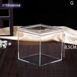 YINGRAN3 Rõ ràng Acrylic vuông Cube hộp có nắp đậy bền Kẹo hộp nhiều sử dụng trong suốt trường hợp tổ chức container