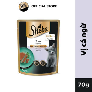 SHEBA Pate Cho Mèo Con Vị Cá Ngừ & Cá Hồi/ Cá Ngừ 70g – 1 gói