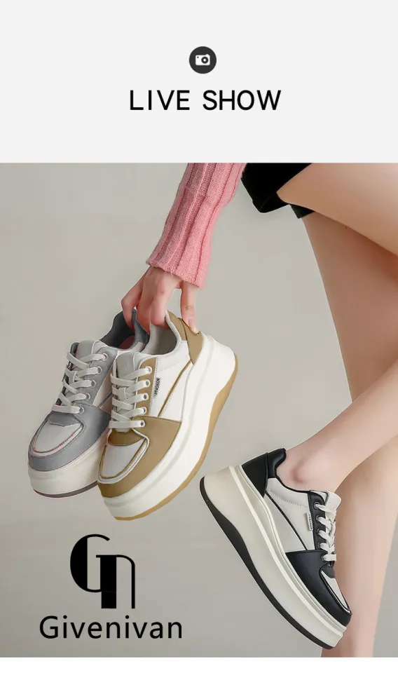 Givenivan Black White Casual Shoes Tall Platform Korean Sports