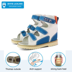 Kids Orthopedic Shoes Girls Microfiber Leather Sandals With Removebale Arch Support Insoles