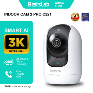 Botslab Indoor Cam 2 Pro C221 Indoor 5M Pan Tilt Zoom Smart Security Camera
