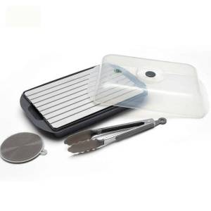 Elette Essentials 6mm Thick Ultra Quality Defrosting Tray with Cover Food Grade Non Toxic