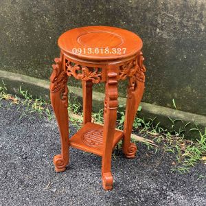 Đôn rồng gỗ hươngkỷ chân rồng cao gỗ hương mặt 32cm cao 4050607080cm