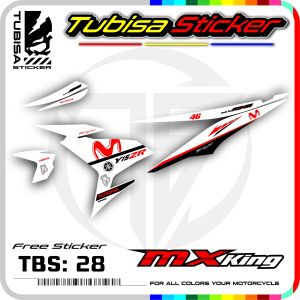 Sticker Striping Variasi Mx King - Stiker Striping Motor Mx King Desain Movistar. TBS.28